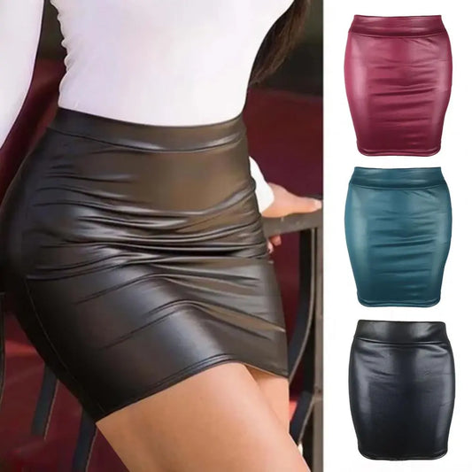 cozy leather Women Mini/Long Skirt.